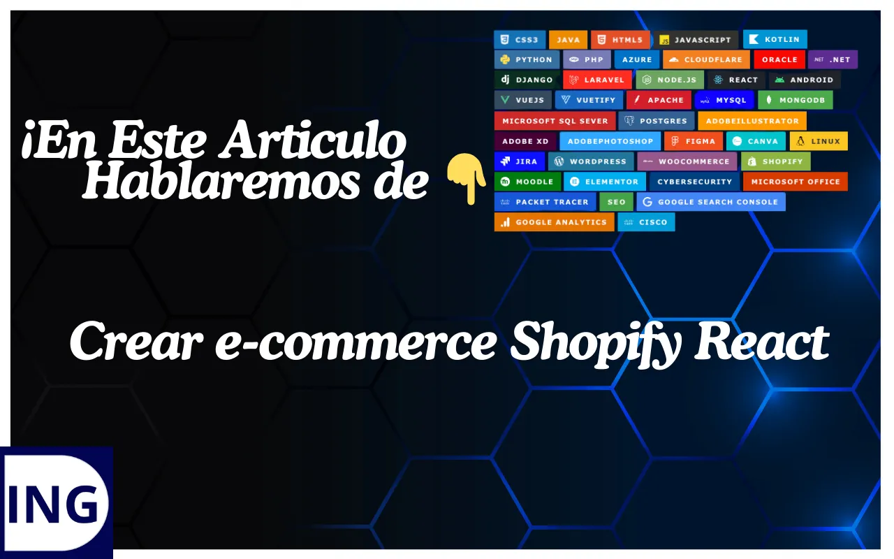 crear e-commerce Shopify React