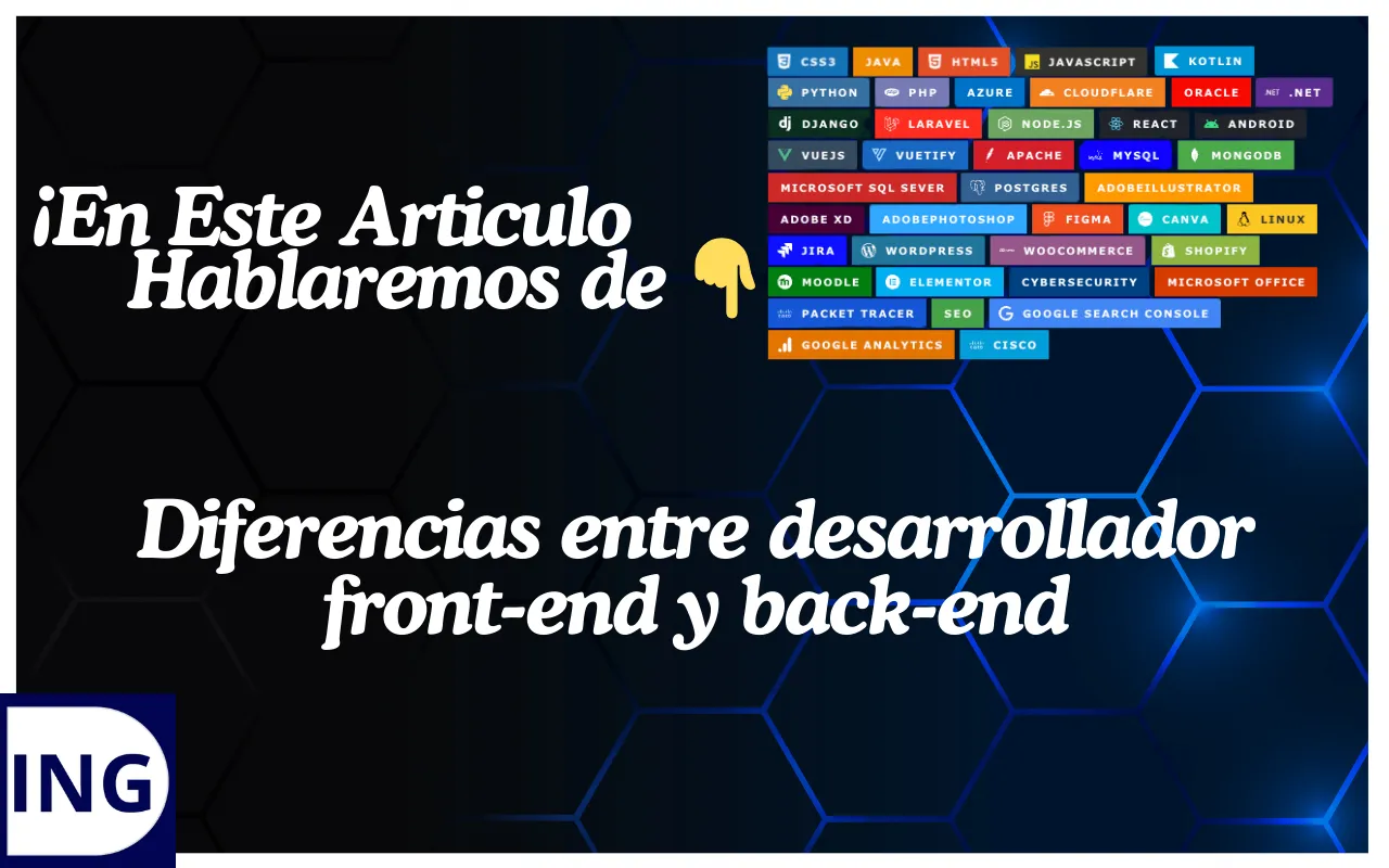 diferencias entre desarrollador front-end y back-end