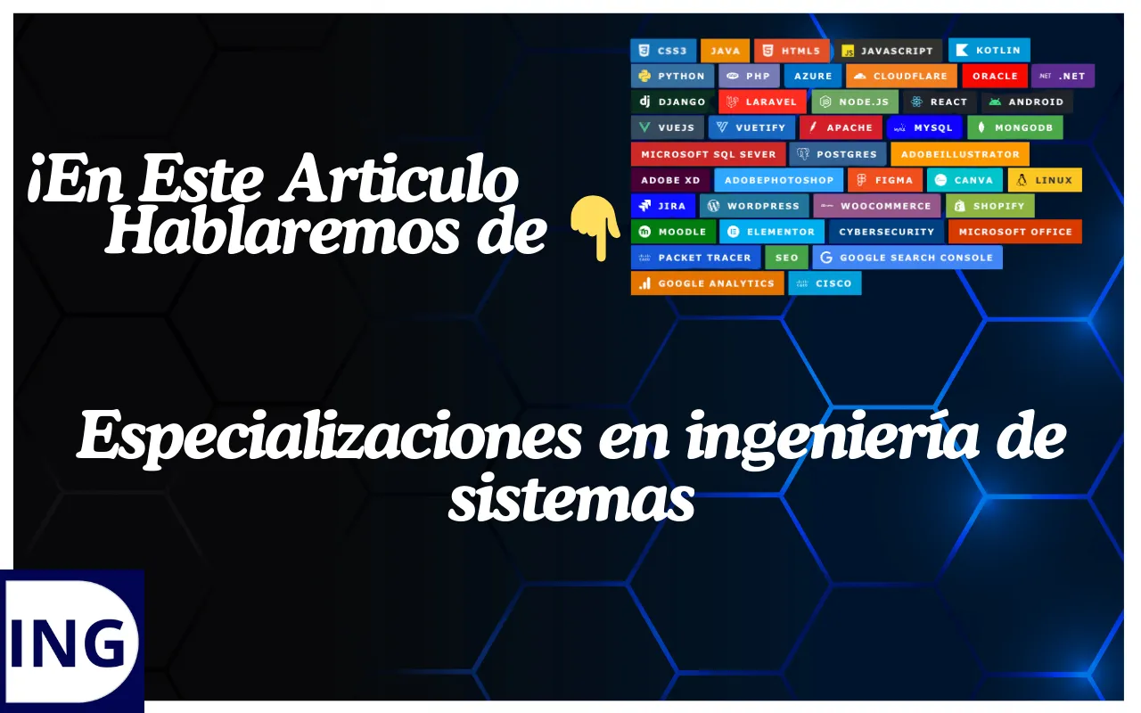 especializaciones en ingeniería de sistemas